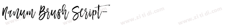 Nanum Brush Script字体转换